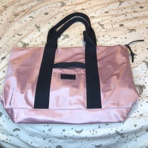 Rebecca Minkoff Rose Gold Satin Tote Bag